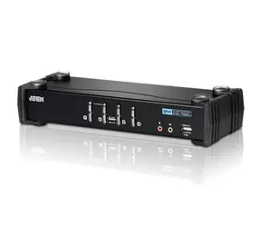 ATEN CS1764A / 4-Port DVI USB 2.0 KVMP Switch / 4x DVI-D kabely / 2-port Hub / Audio