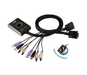 ATEN CS682 / 2-Port USB DVI KVM Switch / Audio 2.1 / Remote port selector / 1.8m