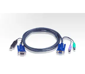 ATEN KVM Kabel SVGA+PS/2+USB / 1.8m