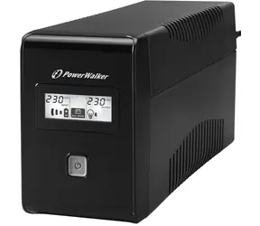 PowerWalker VI 650 LCD / záložní zdroj UPS / 650 VA / 2x Schuko / RJ11 / USB