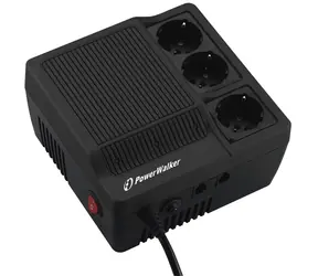PowerWalker AVR 1000 / regulátor napětí / 1000VA / 600W / 3x Schuko