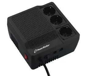 PowerWalker AVR 1200 / regulátor napětí / 1200VA / 720W / 3x Schuko