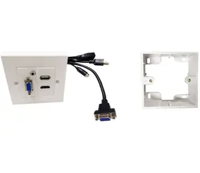 VivoLink zásuvkový panel HDMI + VGA +  USB 2.0 + 3.5mm Audio / včetně instalační krabičky