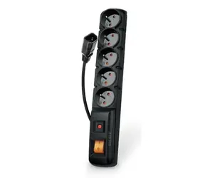 Acar F5 IEC 5m kabel / 5 zásuvek / přepěťová ochrana / C14 do UPS
