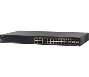 Cisco SG550X-24P / switch / 24x Gbit RJ-45 / 2x SFP+ / 2x combo 10 Gbit SFP+ / PoE / QoS / VLAN