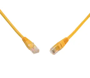 Solarix UTP CAT5E 0.5m non-snag proof žlutá / Patch kabel / RJ45-RJ45