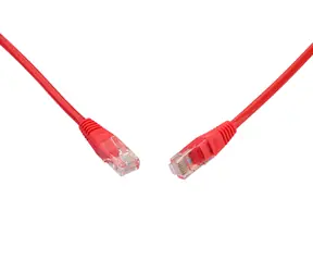 Solarix UTP CAT5E 0.5m non-snag proof červená / Patch kabel / RJ45-RJ45