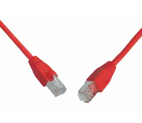 Solarix SFTP CAT5E 0.5m snag proof červená / Patch kabel / RJ45-RJ45
