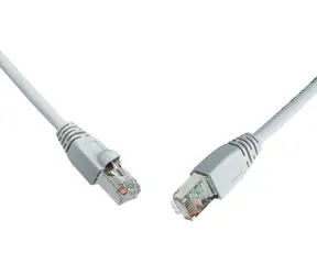 Solarix SFTP CAT6A 1m non-snag proof / Patch kabel / RJ45-RJ45 / šedá
