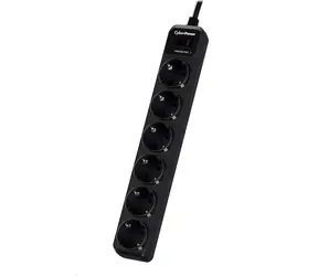 CyberPower B0620SC0-DE černá / Přepěťová ochrana / 6 zásuvek / vypínač / 1.8 m