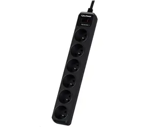 CyberPower B0620SC0-FR černá / Přepěťová ochrana / 6 zásuvek / vypínač / 1.8 m