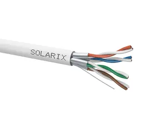 Solarix instalační kabel CAT6A STP 500m / vnitřní instalace / LSOH plášť / stíněný / cívka / šedá