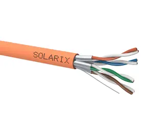 Solarix instalační kabel CAT6A STP 500m / vnitřní instalace / LSOHFR plášť / stíněný / cívka / oranžová