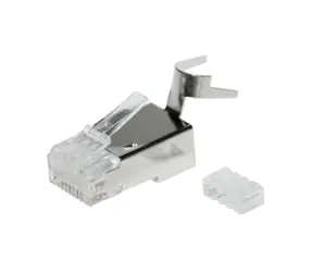 Solarix konektor RJ45 CAT6A STP pro drát - 1ks / stíněný / skládaný