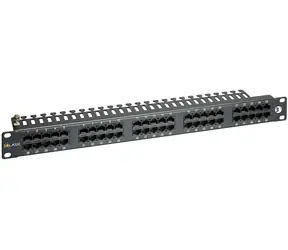 Solarix ISDN panel 50x RJ45 / 1U / černá