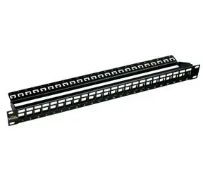 Solarix 10G modulární patch panel 24 portů STP / 1U / černá