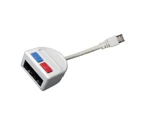 Solarix rozdvojka počítač - telefon / 2x RJ45 UTP