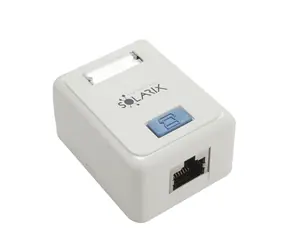 Solarix zásuvka 1x RJ45 CAT5E STP na omítku