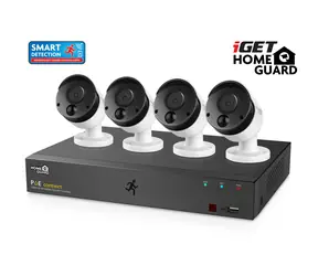 iGET HOMEGUARD HGNVK85304 / 8-kanálový FullHD rekordér NVR + 4x IP 1080p kamera / 1xHDD SATA / LAN / USB / VGA / HDMI