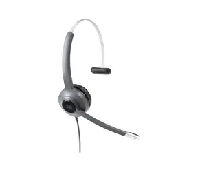 Cisco Headset 521 USB-A šedá / náhlavní souprava / jednostranné sluchátko / mikrofon / 3.5 mm jack / USB-A adaptér 