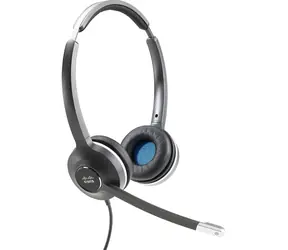 Cisco Headset 522 USB-A šedá / náhlavní souprava / oboustranné sluchátko / mikrofon / 3.5 mm jack / USB-A adaptér 