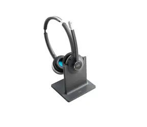 Cisco Headset 562 černá + základní základna / bezdrátová náhlavní souprava / oboustranné sluchátko / mikrofon / DECT