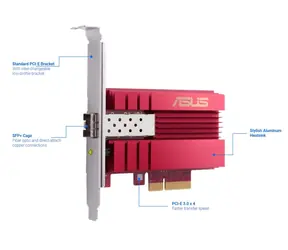 ASUS XG-C100F síťový adaptér / PCI Express karta / 1 x 10GBase-T / QoS