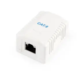 Gembird NCAC-1F6-01 CAT6 FTP zásuvka na omítku / 1x RJ45 / 8P8C / bílá