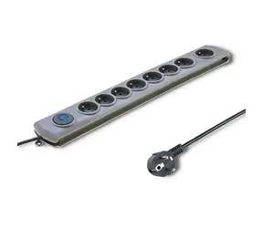 Qoltec 50168 Přepětová ochrana Quick Switch (8 zásuvek) | vypínač | 3m
