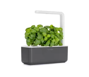 Click And Grow Smart Garden 3 tmavě šedá / Chytrý květináč / automatické zavlažování / 3x pěstovací kapsle (bazalka)