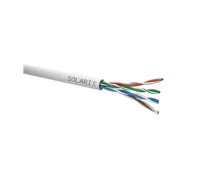 Solarix instalační kabel CAT5E 100m šedá / vnitřní instalace / PVC plášť / nestíněný / box