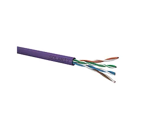 Solarix instalační kabel CAT5E 100m fialová / vnitřní instalace / LSOH plášť / nestíněný / box