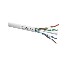 Solarix instalační kabel CAT6 100m šedá / vnitřní instalace / PVC plášť / nestíněný / box