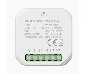 Tesla Smart Switch Module Dual / Chytré relé / Wi-Fi 2.4 GHz