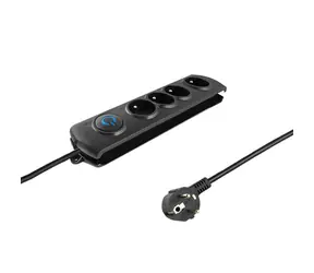 Qoltec 50105 Přepětová ochrana (4 zásuvek) / vypínač / 2.5m