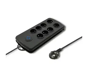 Qoltec 50161 Přepětová ochrana Quick Switch (8 zásuvek) / vypínač / 2.5m