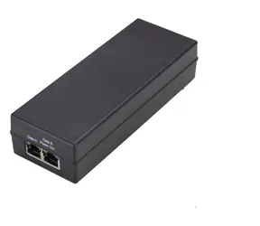 MicroConnect IEEE Gigabit PoE Injector UK černá / 802.3af / 15.4W 