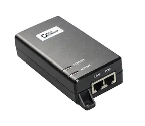 MicroConnect IEEE Gigabit PoE Injector černá / 802.3af/at / 30W 