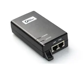 MicroConnect IEEE Gigabit PoE Injector černá / 802.3af/at / 60W 