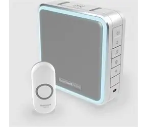 Honeywell Home DC915NG bezdrátový zvonek Series 9 šedá / 200m / 8 melodií / přenosná základna / design / tlačítko