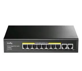 Cudy GS1010PE PoE switch / 8x PoE RJ45 / 2x RJ45 / 1000Mbps / 120W
