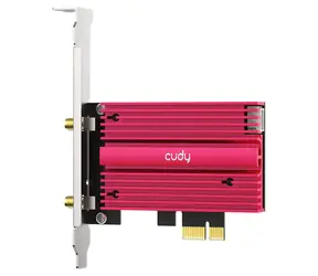 Cudy AX5400 síťová karta s anténou / PCI-E karta / Tri-Band / 2.4 Ghz 574Mbps / 5 Ghz 2400Mbps / Bluetooth