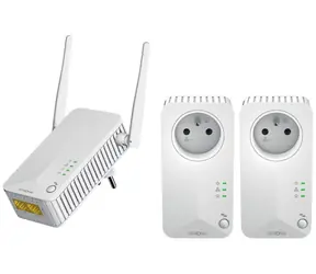 STRONG Powerline WF 600 TRI FR bílá / Sada Powerline adaptérů / 300Mbps / LAN / HomePlug AV / 3ks