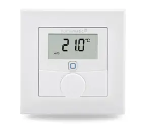 Homematic IP Nástěnný termostat se senzorem vlhkosti (náhrada za WTH-2) / IP20 / napájení 2x AAA