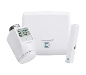 Homematic IP Startovací sada - řízení vytápění plus / 1x Centrální jednotka & Termostatická hlavice & 1x dveřní senzor