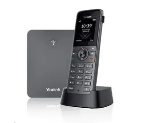 Yealink W73P šedá / VoIP telefon / základna + sluchátko / 1.8" displej / 10x SIP / PoE / DECT / 3.5mm jack / 1x RJ-45