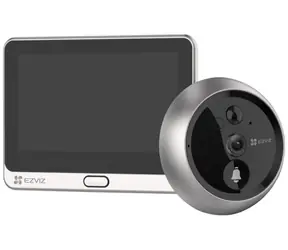 EZVIZ chytrý dveřní videotelefon DP2 stříbrno-černá / Wi-Fi / 1080p / IR / PIR / LCD 4,3"