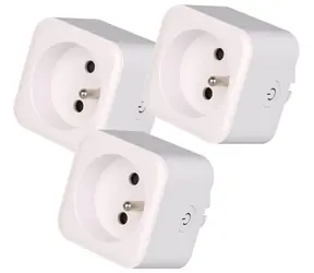 IMMAX NEO LITE SMART sada 3x chytrá vnitřní zásuvka v2 (E) / s kolíkem (typ E) / Wi-Fi / Google & Amazon Alexa & TUYA