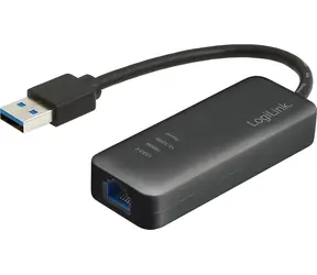LogiLink UA0184A / USB Ethernetový adaptér / USB-A 3.0 / RJ-45 / 1000Mbps