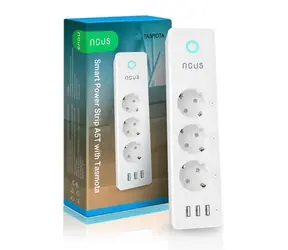 Nous A5T (Tasmota) / Inteligentní prodlužovací kabel / 3 Schuko & 3 USB / WiFi